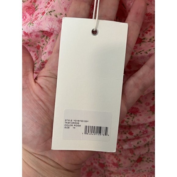 NWT Likely TASH DRESS Color: Roseshadow Mult, Pink, Floral/ One Shoulder Size 14 - Picture 9 of 16